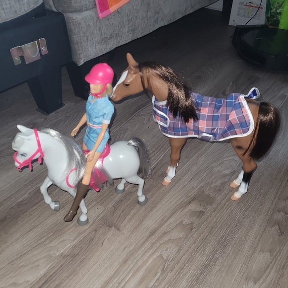Fashion Barbie Doll with Horse Set - Blue and Pink - Picture 3 of 5